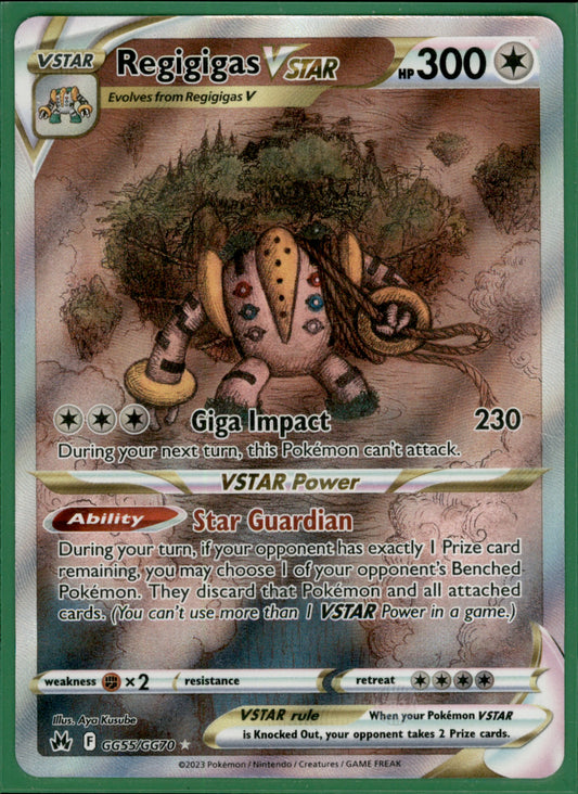 Regigigas VSTAR Ultra Rare Crown Zenith: Galarian Gallery GG55/GG70 NM