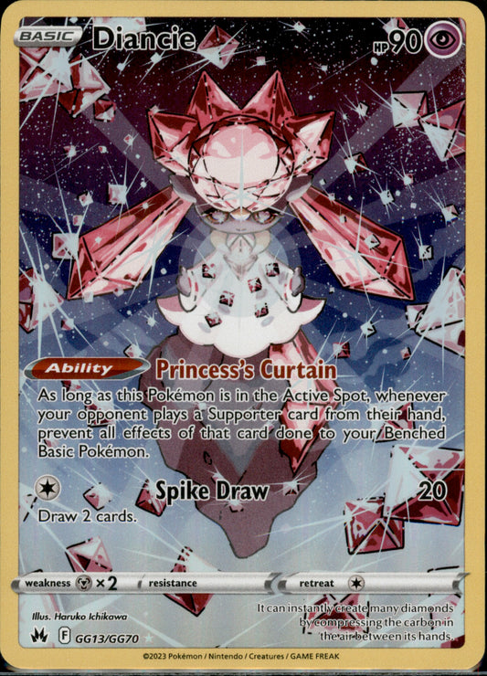 Diancie Ultra Rare Crown Zenith: Galarian Gallery GG13/GG70 NM