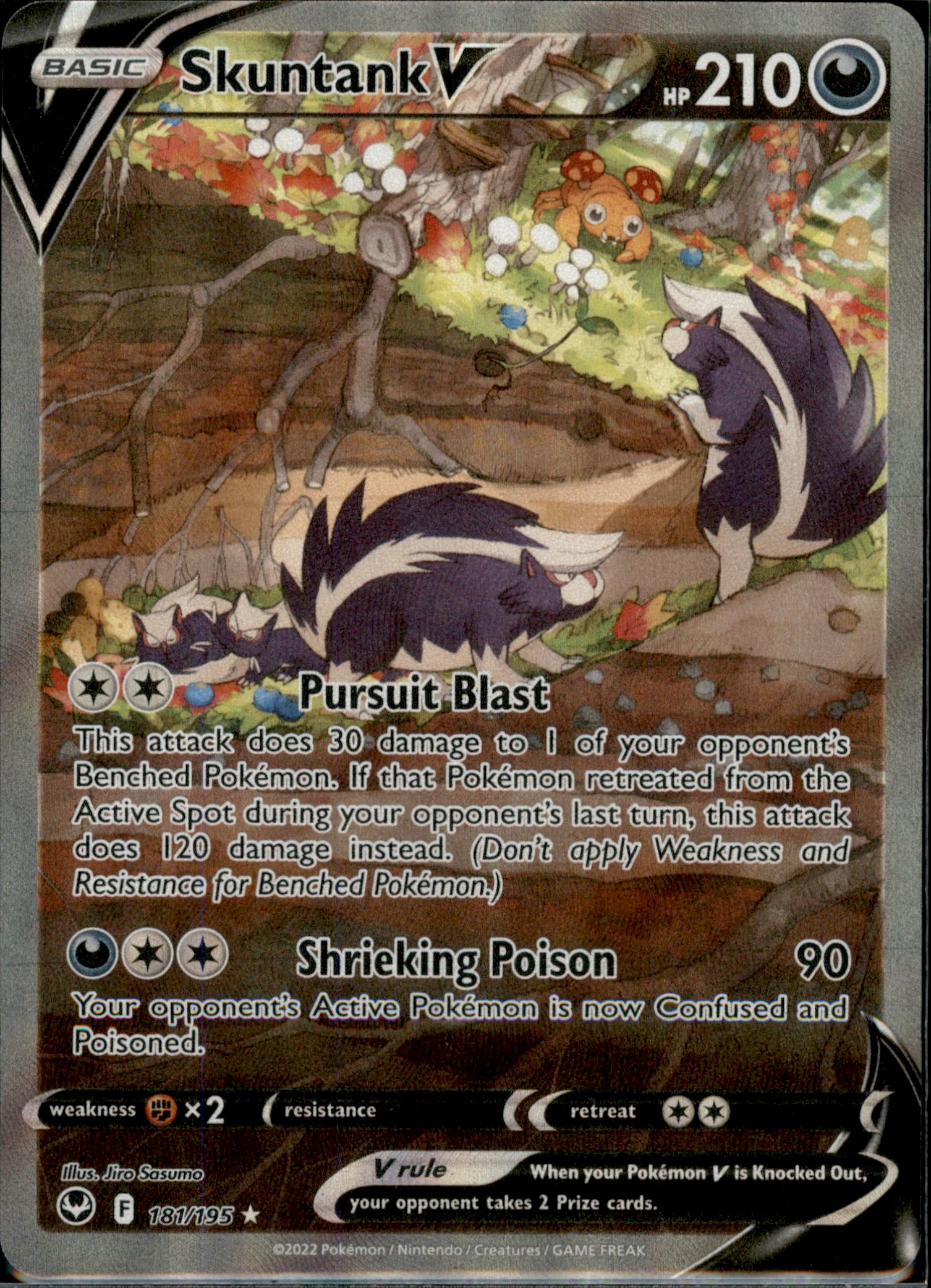 Skuntank V (Alternate Full Art) Ultra Rare SWSH12: Silver Tempest 181/195 NM
